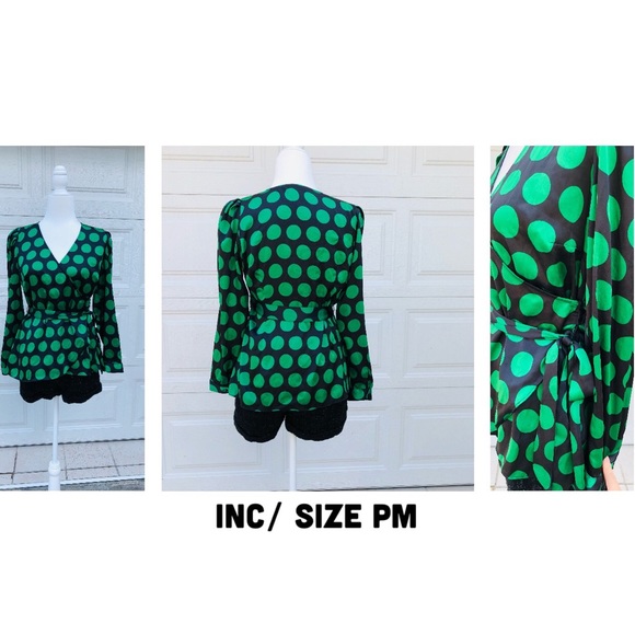 Size PM/ International Concepts wrap blouse - Picture 2 of 5